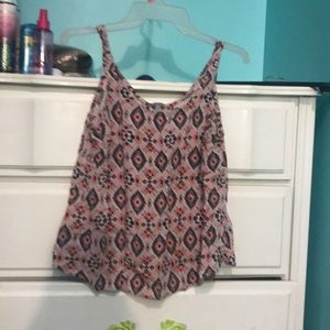 Aztec Print Cropped Tanktop